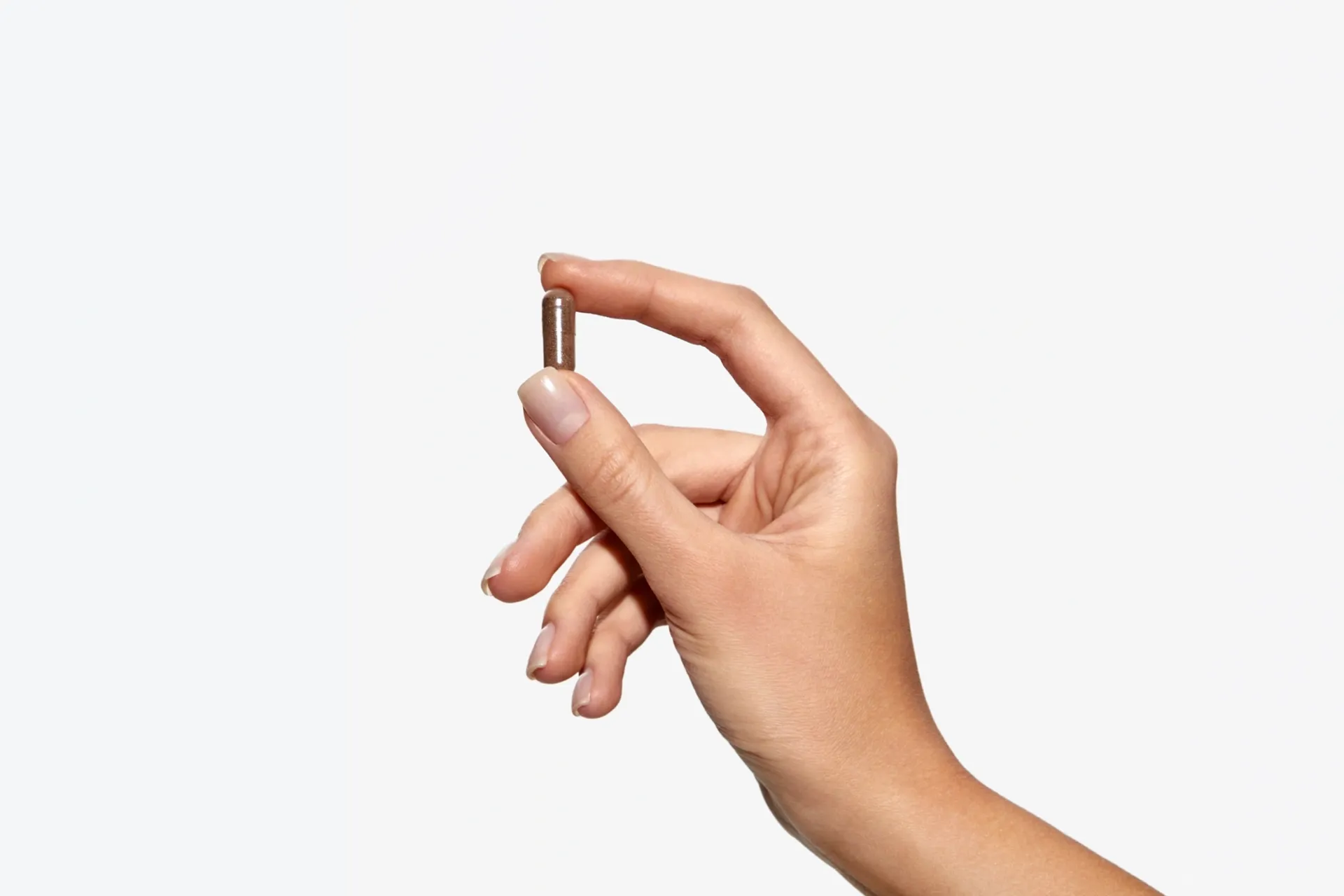 Convenient Combination flow plant capsule close-up in hand